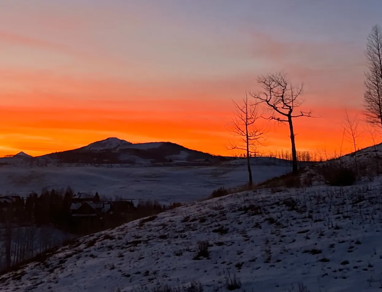 Alpine Ember - mountain sunset landscape print on acrylic metal wood canvas